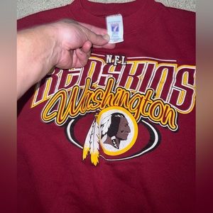 LARGE LOGO 7 RED VINTAGE WASHINGTON REDSKINS CREW NECK SWEATSHIRT VINTAGE